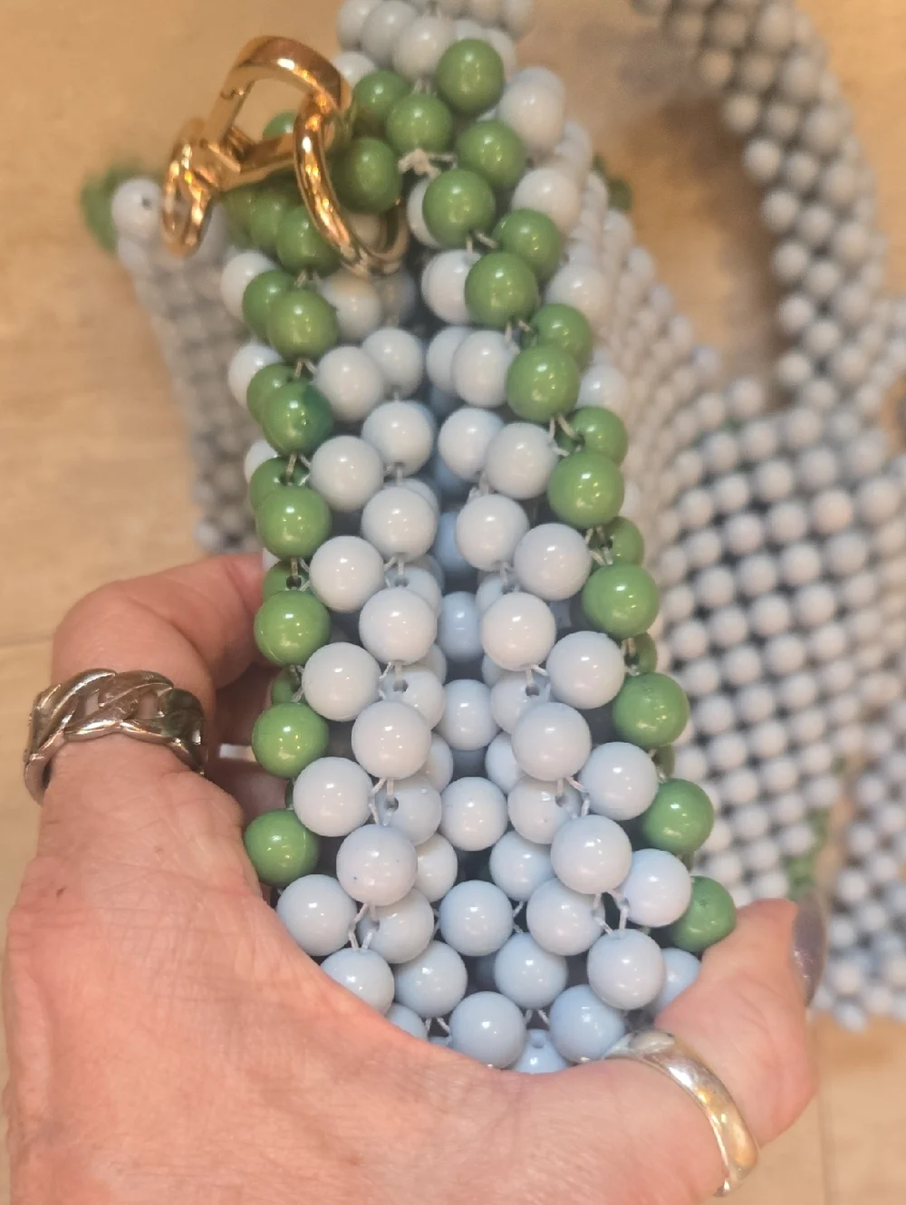 Kate Spade New York X Target Colorblock Beaded Blue/Green Versatile Bag - Picture 5 of 10